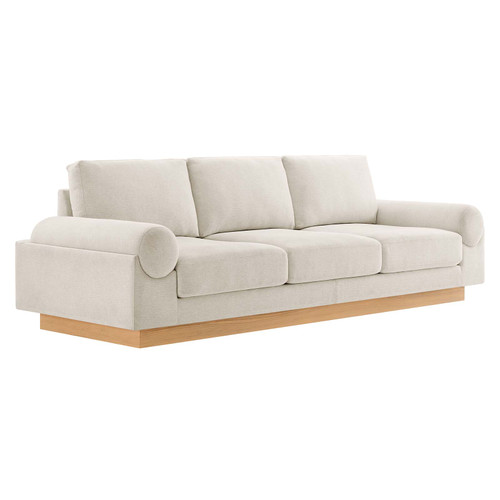 Oasis Upholstered Fabric Sofa - Ivory EEI-6401-IVO
