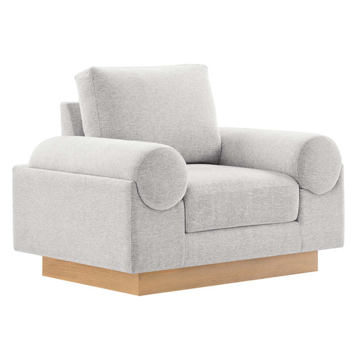 Oasis Upholstered Fabric Armchair - Light Gray EEI-6402-LGR