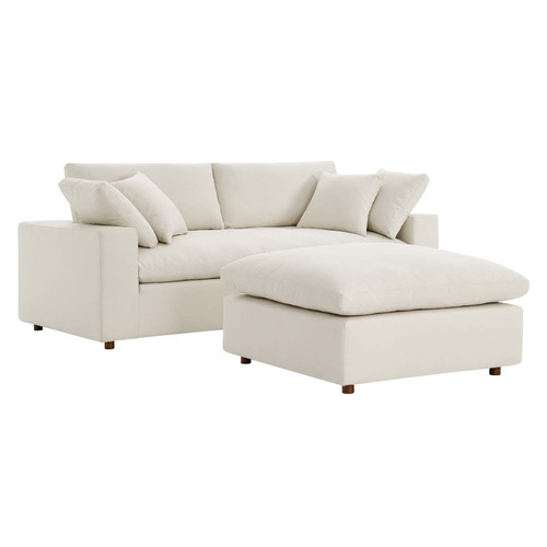 Commix Down Filled Overstuffed Sectional Sofa - Light Beige EEI-6510-LBG