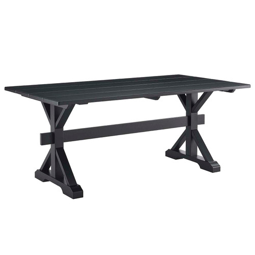 Windchime 71" Wood Dining Table - Black EEI-4579-BLK