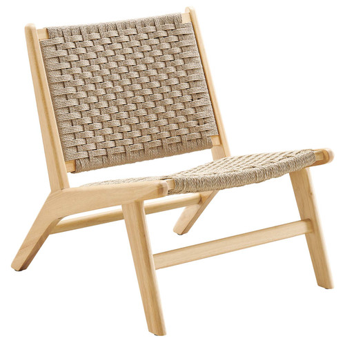 Saorise Wood Accent Lounge Chair - Natural Natural EEI-6543-NAT-NAT