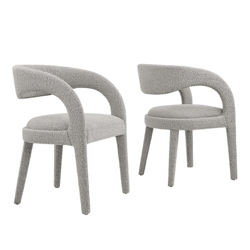 Pinnacle Boucle Upholstered Dining Chair Set Of 2 - Taupe EEI-6562-TAU