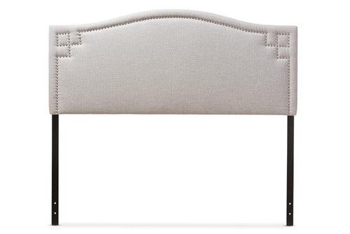 Aubrey Grayish Beige Fabric Full Headboard BBT6563-Greyish Beige-Full HB