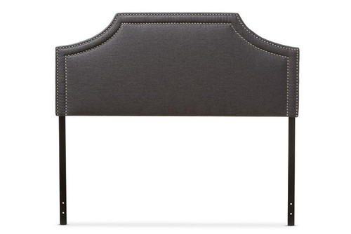 Avignon Grey Fabric Upholstered King Headboard BBT6566-Dark Grey-King HB