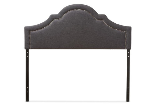 Rita Grey Fabric Upholstered Queen Headboard BBT6567-Dark Grey-Queen HB
