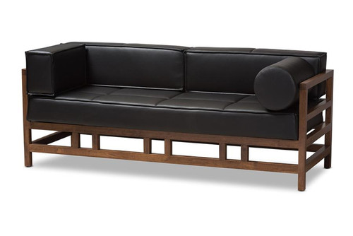 Shaw Pine Black Walnut Wood 2-Seater Sofa BBT8033-3-SF-Pine Black