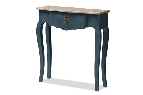 Mazarine Classic And Provincial Blue Spruce Finished Console Table