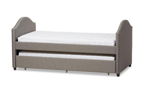 Alessia Grey Fabric Daybed with Guest Trundle Bed CF8751-Grey-Day Bed