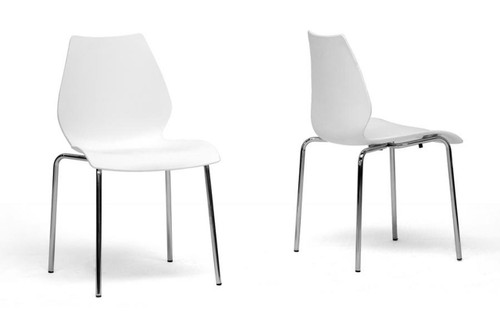 Overlea White Plastic Dining Chair - (Set of 2) DC-7A-white