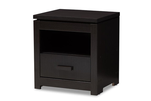 Bienna Modern And Contemporary 1-Drawer Nightstand MH12201-Wenge-NS