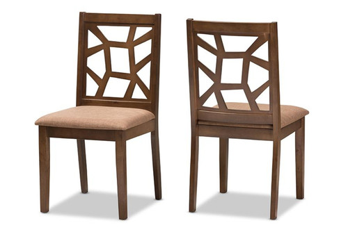 Abilene Dining Chair - (Set of 2) RH3010C-Walnut/Light Brown-DC