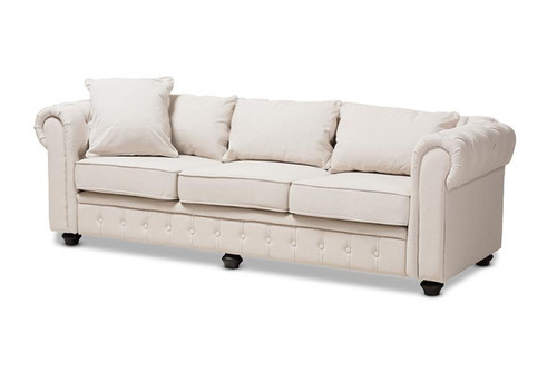 Alaise Modern Classic Chesterfield Sofa RX1616-Beige-SF