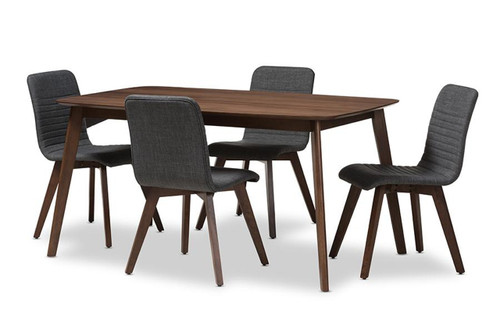 Sugar Mid-Century Modern 5-Piece Dining Set