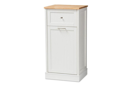 Marcel Farmhouse And Coastal Kitchen Cabinet WS01-Oak/White