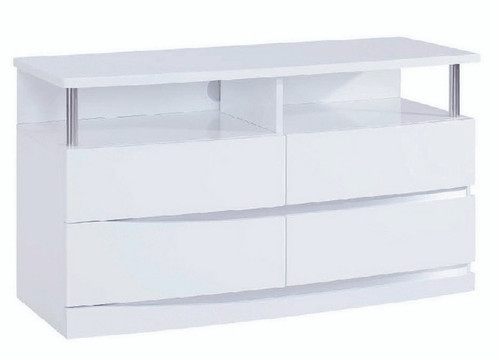 27" Exquisite White High Gloss Tv Entertainment Unit (329630)