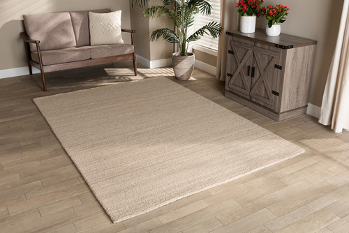 Aral Modern and Contemporary Beige Handwoven Wool Area Rug Aral-Beige-Rug