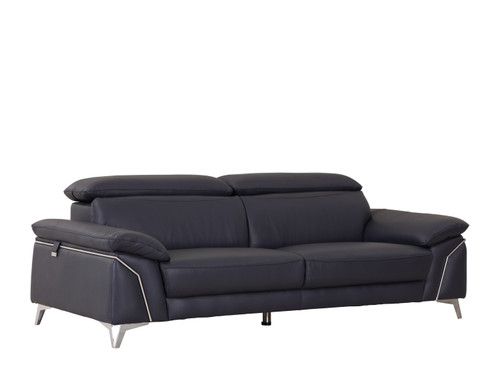 31" Fashionable Navy Leather Sofa (329692)