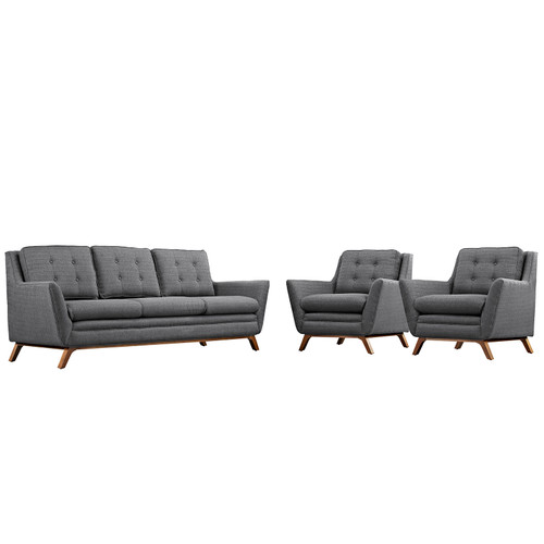 Beguile 3 Piece Upholstered Fabric Living Room Set EEI-2184-DOR-SET