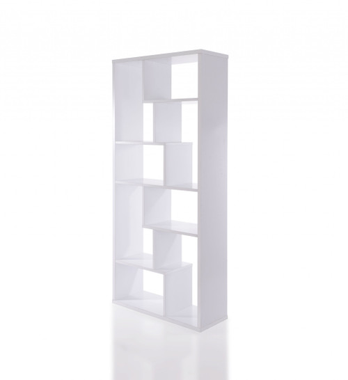 32" X 12" X 71" White Veneer Cube Bookcase (286404)