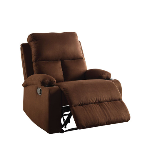 32" X 37" X 39" Chocolate Microfiber Wood Frame Recliner (286185)