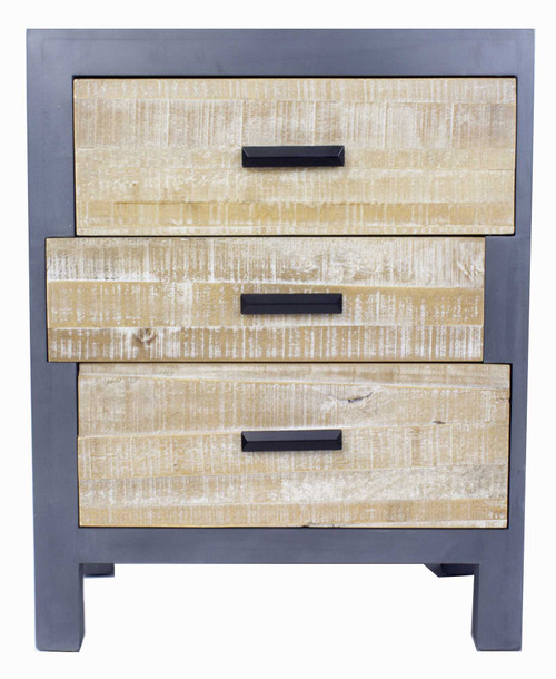33" Gray Accent Cabinet With 3 Drawers (319810)
