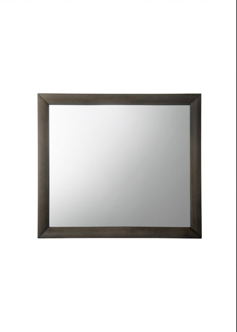 39" X 35" Gray Oak Rubber Wood Mirror (318718)