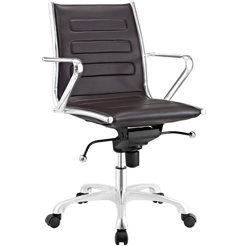 Ascend Mid Back Office Chair EEI-2214-BRN