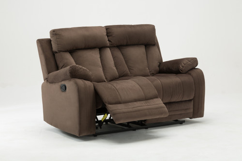 40" Modern Brown Fabric Loveseat (329380)