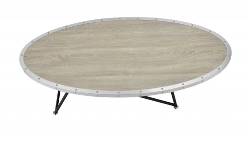46" X 23" X 15" Weathered Gray Oak Particle Board Coffee Table (286244)