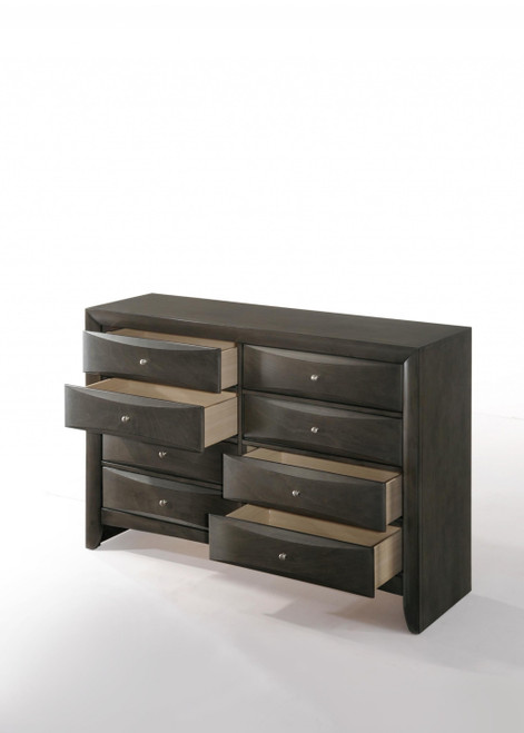 59" X 17" X 41" Gray Oak Rubber Wood Dresser (318719)