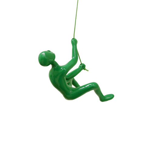 6" X 3" X 3" Resin Green Climbing Man (358138)