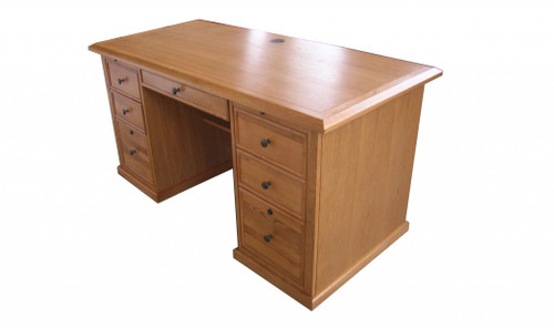60" X 28.5" X 30" Harvest Oak Hardwood Desk (356134)