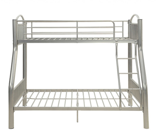 78" X 56" X 67" Silver Metal Twin Over Full Bunk Bed (286162)