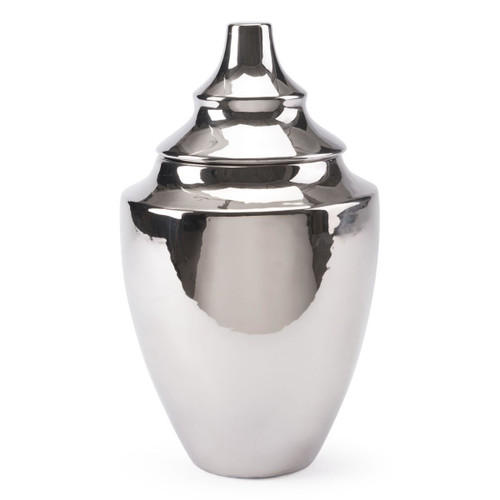 8.7" X 8.7" X 14.6" Silver, Ceramic, Medium Vase (364795)