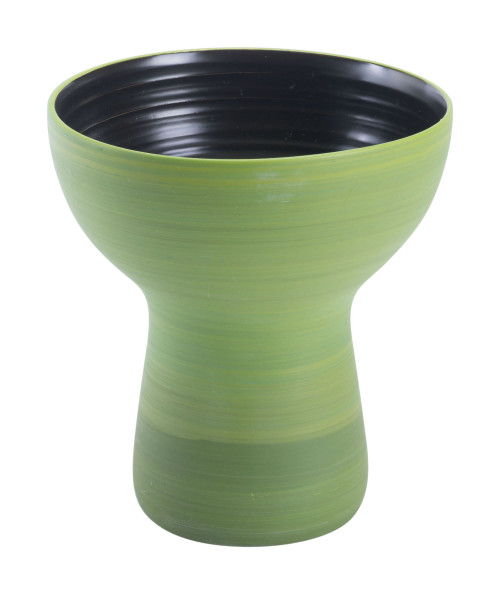 8.7" X 8.7" X 9.8" Green, Ceramic, Short Vase (364947)