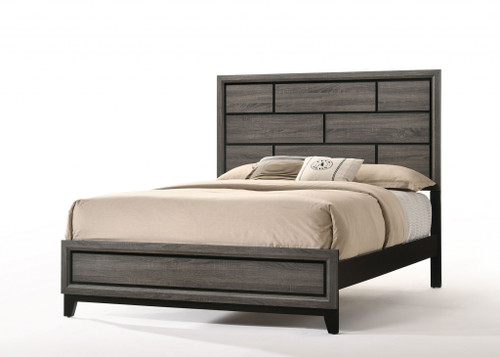 86" X 79" X 56" Weathered Gray Eastern King Bed (318742)