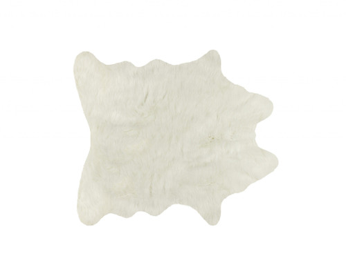 Faux Cowhide Rug 4.25" X 5" - Off White (332248)