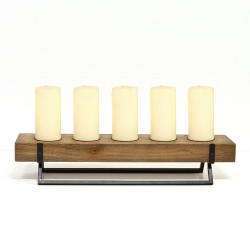 Rustic 5 Candle Holder Centerpiece (329354)