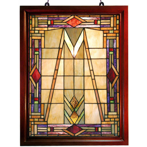 Tiffany-Style Mission Glass Window Panel (233731)