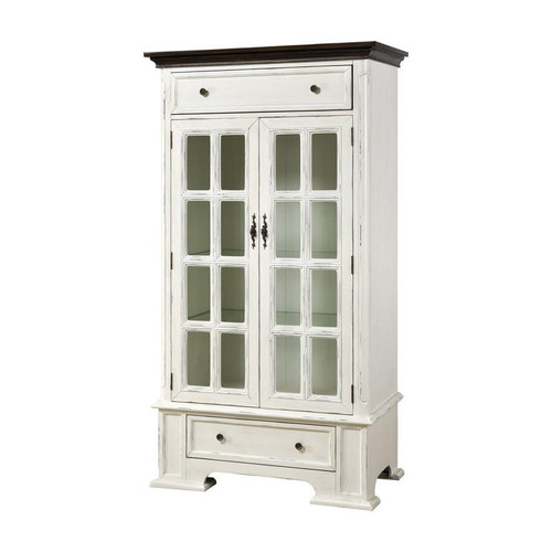 Hartford 2-Drawer 2-Door Cabinet With 3 Inner Shelves - White (17120)