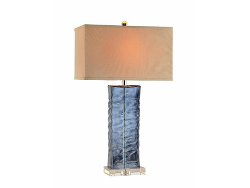 World Glass Table Lamp In Navale Blue (99763)
