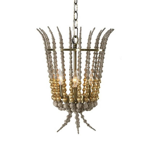 Torch Chandelier - Gold 'STRESS FREE' (L837 CHAN GLD)