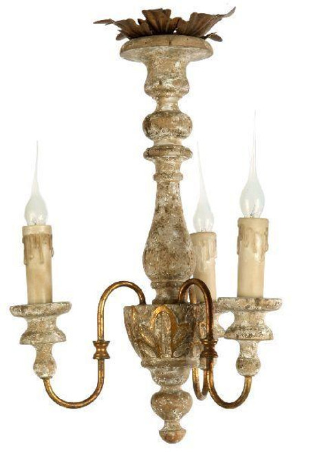 Rustic Cream/Gold Turin Chandelier (L123 CHAN)