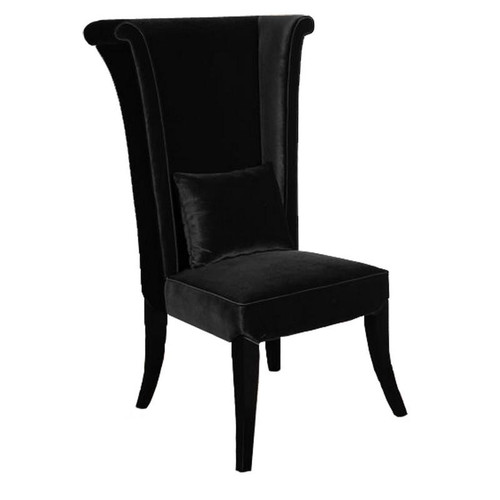 Mad Hatter High Back Dining Chair-Black Rich Velvet - (LC847SIBL)