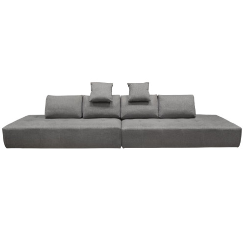 Cloud 2Pc Lounge Seating Platforms With Moveable Backrest Supports In Space Grey Fabric By Diamond Sofa CLOUDLGBGR2PC
