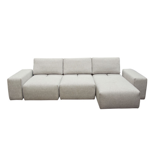 Jazz Modular 3-Seater Chaise Sectional With Adjustable Backrests In Light Brown Fabric By Diamond Sofa JAZZ2AC1CA2ARLB