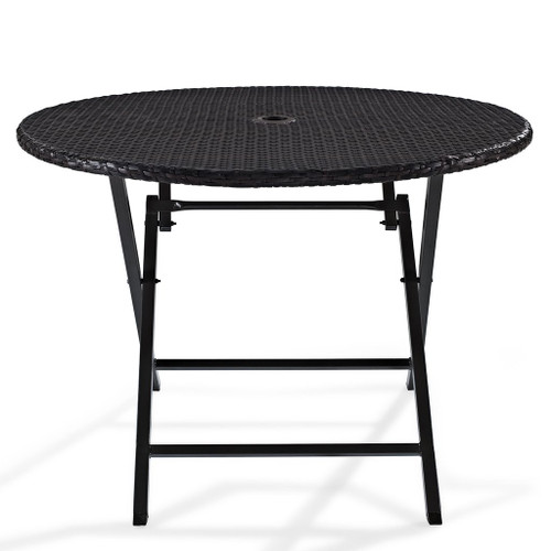 Palm Harbor Outdoor Wicker Folding Table (CO7205-BR)