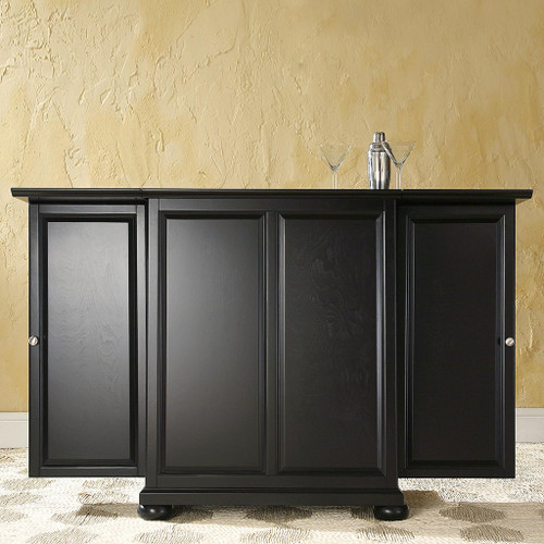 Alexandria Expandable Bar Cabinet - Black (KF40001ABK)