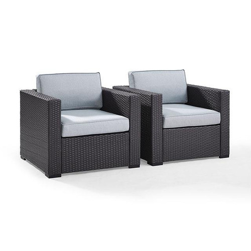 Biscayne 2 Person Outdoor Wicker Seating Set - Mist (KO70103BR-MI)