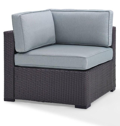 Biscayne Corner Chair With Mist Cushions (KO70126BR-MI)